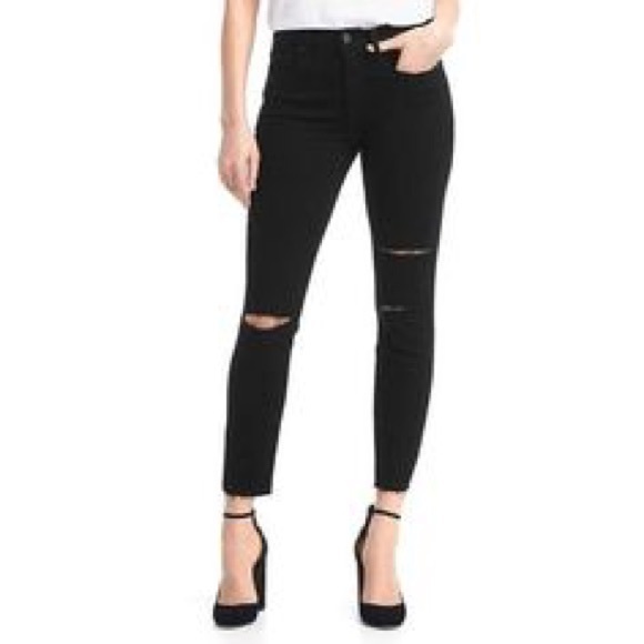 gap black ripped jeans